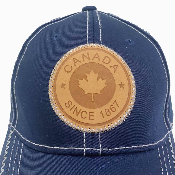 Variety To Go Canadian Baseball Hat, 100% Cotton Maple Leaf Hat (2061 Navy) - Picture 3 of 6